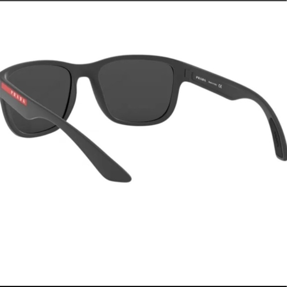 NEW PRADA MEN'S GREY MIRROR BLACK SUNGLASSES - 100% Authentic Original Packaging - Picture 5 of 6